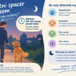 Wieczorny spacer z psem przed snem